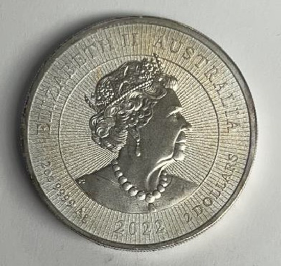 2022 Australian Year of the Dog 2oz Silver Round