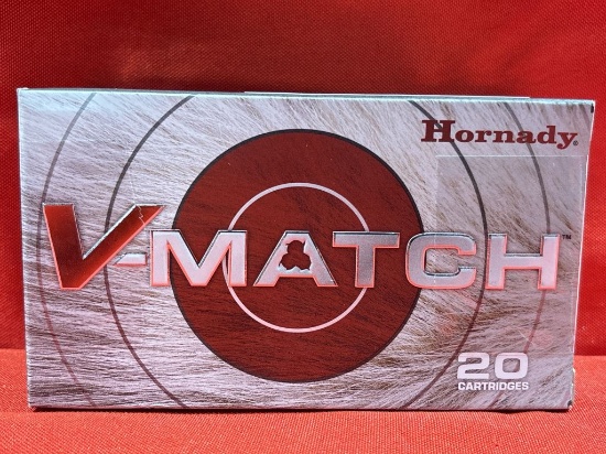 20rds Hornady V-Match 22 ARC 62gr ELD-VT