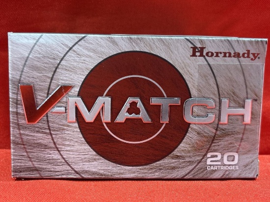 20rds Hornady V-Match 22 ARC 62gr ELD-VT