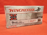 50rds Winchester 9mm 124gr FMJ