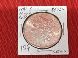 1881-S Morgan Silver Dollar in Sleeve