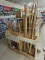 Lot of NEW Wood Dowels and Posts with Display