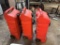 Lot of 3 Rolling Gas Cans