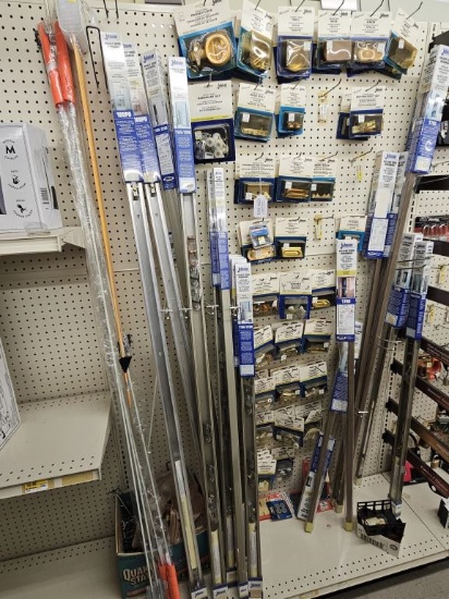 Section of NEW Assorted Door Hardware