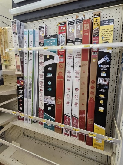 Shelf Lot of NEW Assorted Electrical Fixtures