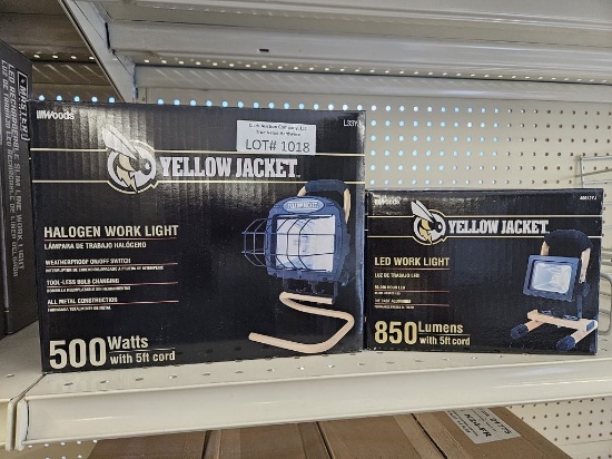 Lot of 2 NEW Yellow Jacket Halogen Work Lights
