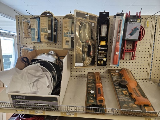 Shelf Lot of NEW Assorted Electrical Fixtures
