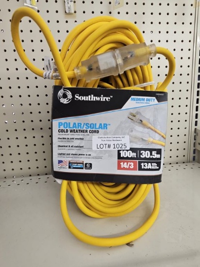 NEW Southwire 100' Polar/Solar Cold Weather Cord