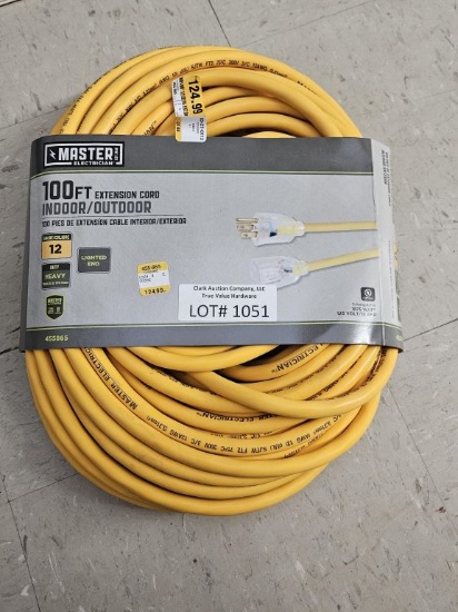 NEW Master Mechanic 100' 12ga Extension Cord