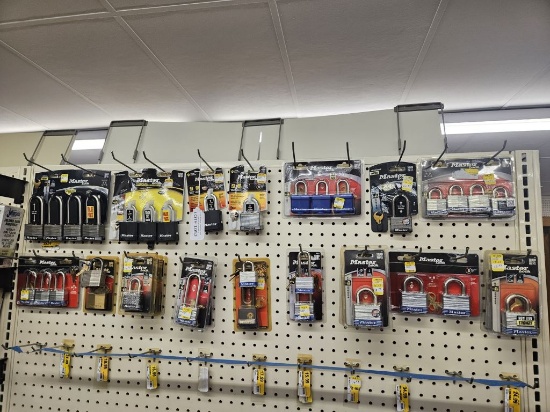 Shelf Lot of NEW Assorted Master Locks