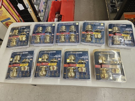 Box Lot of 9 NEW TruGuard Assorted Door Hardware