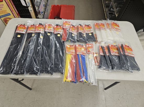 Box Lot of NEW Assorted Zip Ties