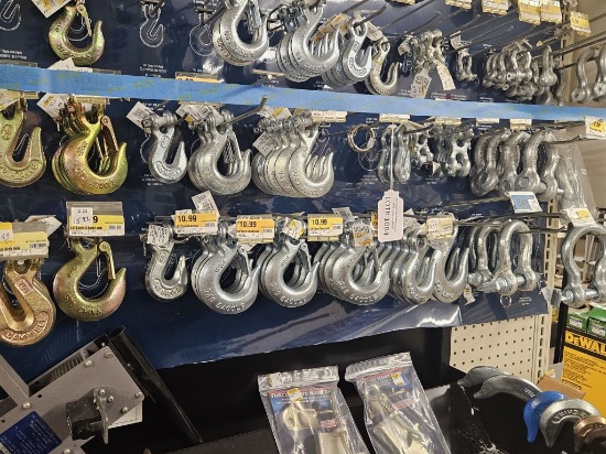 Section of NEW Assorted Hooks and Clevis