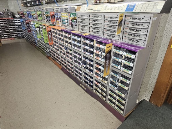 Approx. 40lf Hillman Fastener Bins with Contents