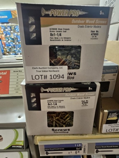 Lot of 2 Power Pro 5lbs 8X1 1/4 Outdoor Wood Screw