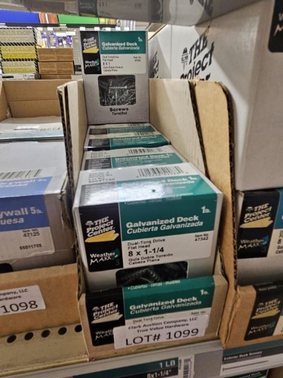 Lot of 6 Boxes of Galvanized Deck Screws 1lb