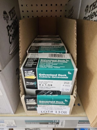Lot of 4 Boxes of Galvanized Deck Screws 1lb