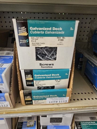 Lot of 3 Boxes of Galvanized Deck Screws 5lb