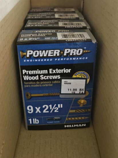Lot of 4 Boxes of Premium Exterior Wood Screws 1lb