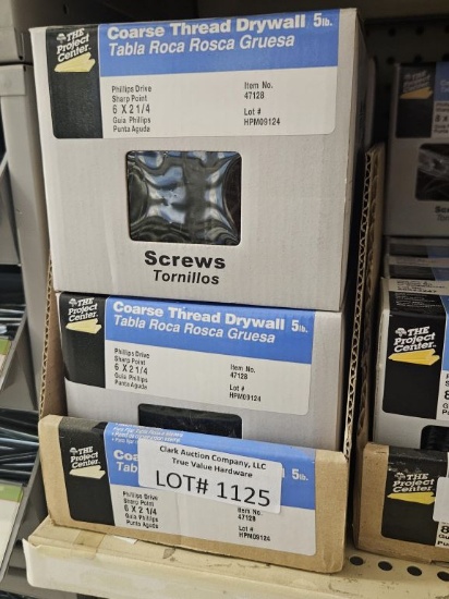 Lot of 4 Boxes of Coarse Drywall Screws 5lb