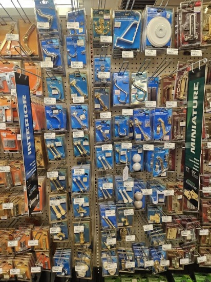 Section of NEW Assorted Door Hardware