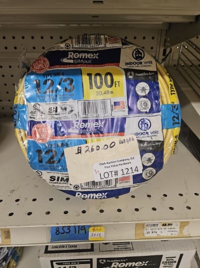 New Roll of 100' Romex Type NM-B 12/3