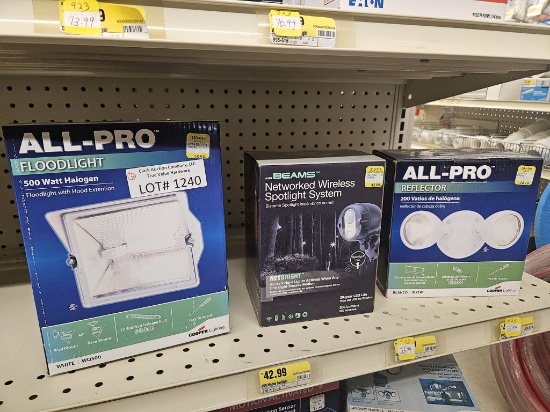 Lot of 3 NEW Assorted Security Motion/Floodlights