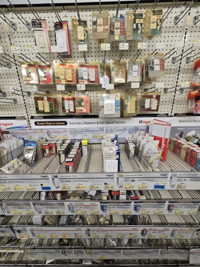 Shelf Lot of Assorted Electrical Supplies/Hardware