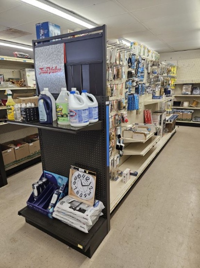 16' Section of Shelving Units (NO CONTENTS)