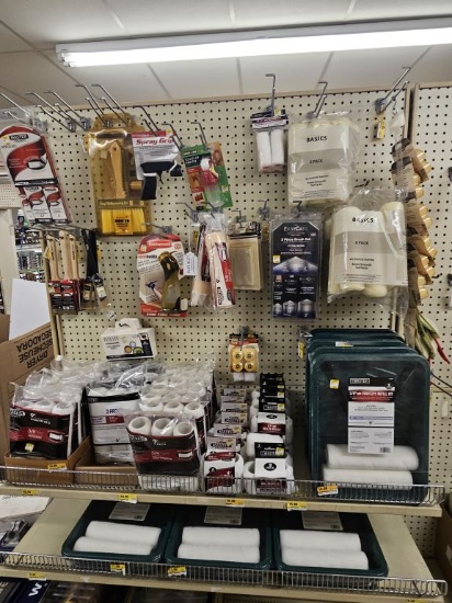 Section of NEW Assorted Painting Supplies