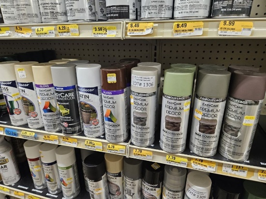 Lot of 19 NEW Assorted Spray Paint