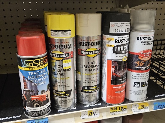 Lot of 15 Assorted Spray Paint