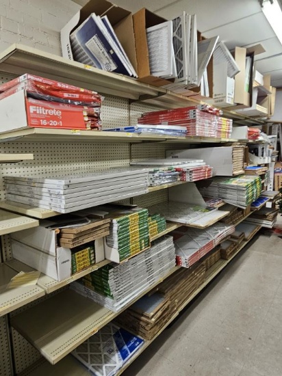 Huge Shelving Lots of NEW Assorted Air Filters