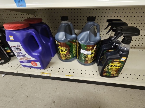 Shelf Lot of NEW B52 Degreaser and Floor Absorber