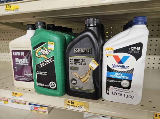 Lot of 16 NEW Assorted 10W-30 Motor Oil