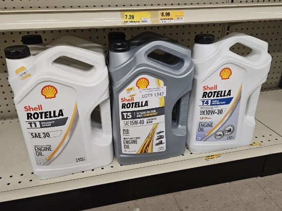 Lot of 5 NEW Assorted Shell Rotella Motor Oil