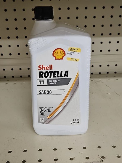 Lot of 16 NEW Shell Rotella T1 SAE 30 Motor Oil