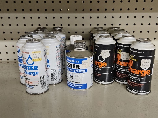 Lot of NEW Assorted A/C Recharge Bottles
