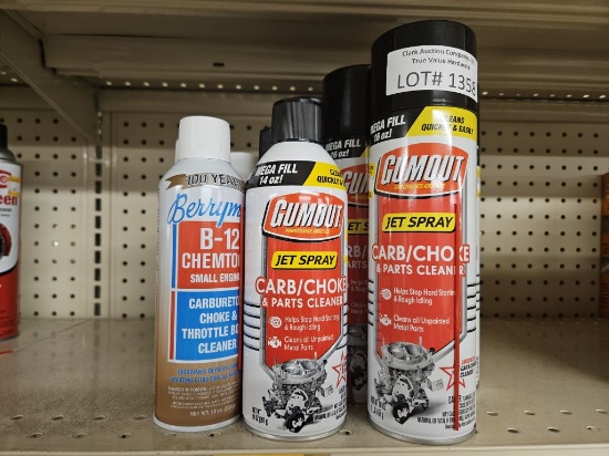 Lot of Assorted NEW Carb/Choke Cleaner