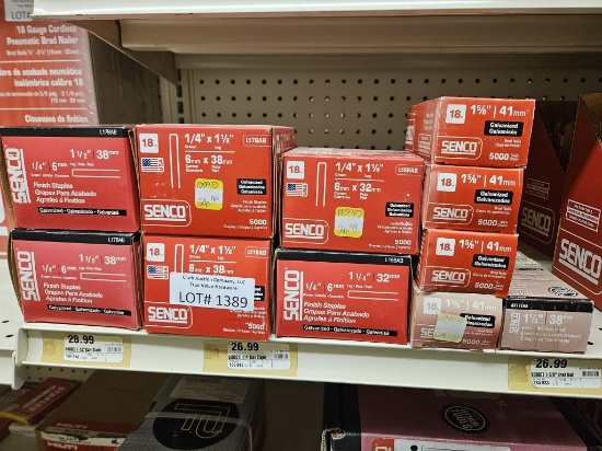 Lot of NEW Assorted Senco Brad Nails and Staples