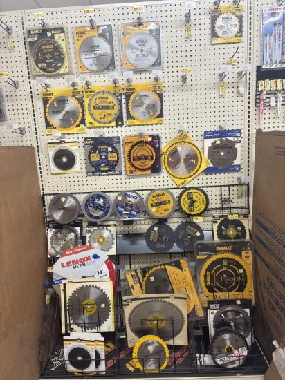 Shelf Lot of Assorted Saw Blades