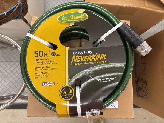 Case of 5 NEW GreenThumb 50' NeverKink Water Hose