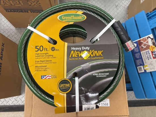 Case of 5 NEW GreenThumb 50' NeverKink Water Hose