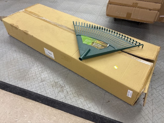 Box Lot of 10 NEW GreenThumb 24" Poly Leaf Rakes