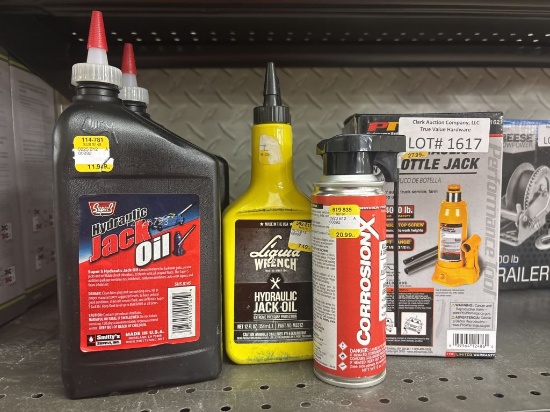Lot of NEW Hydraulic Oil and Bottle Jack