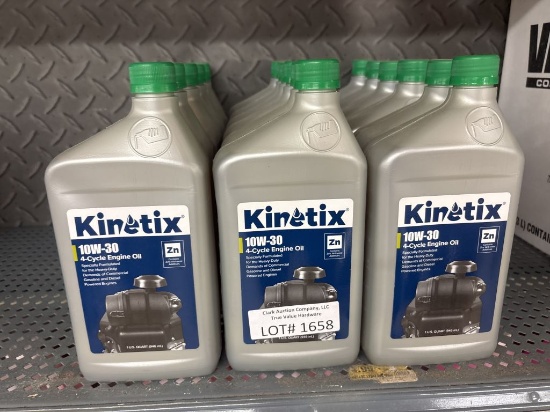 Lot of 18 NEW Kinetix 4 Cycle 10W-30 Engine Oil