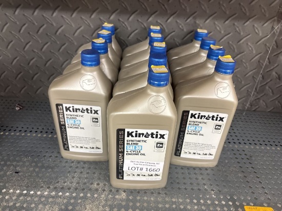 Lot of 13 NEW Kinetix SAE 30 Engine Oil
