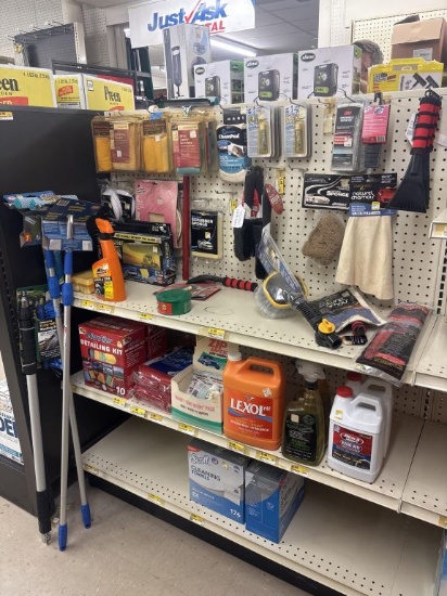Section of NEW Assorted Auto Cleaning Accessories