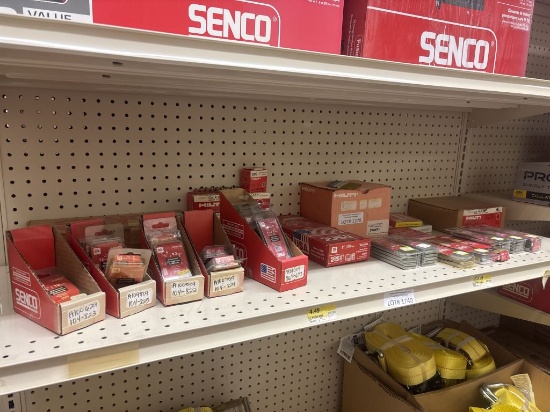 Shelf Lot of Assorted Senco Nails/Staples