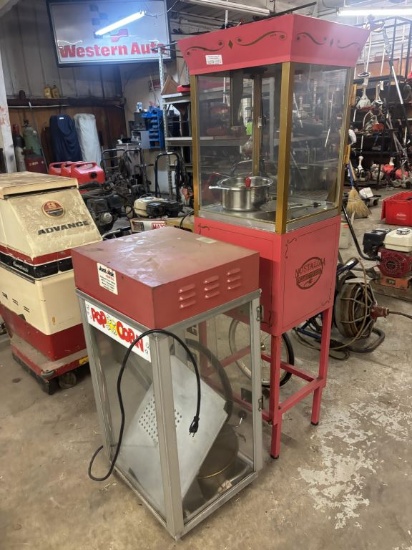 Lot of 2 Popcorn Machines (Condition Unknown)